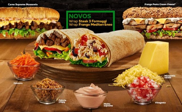 Subway wraps e novos ingredientes